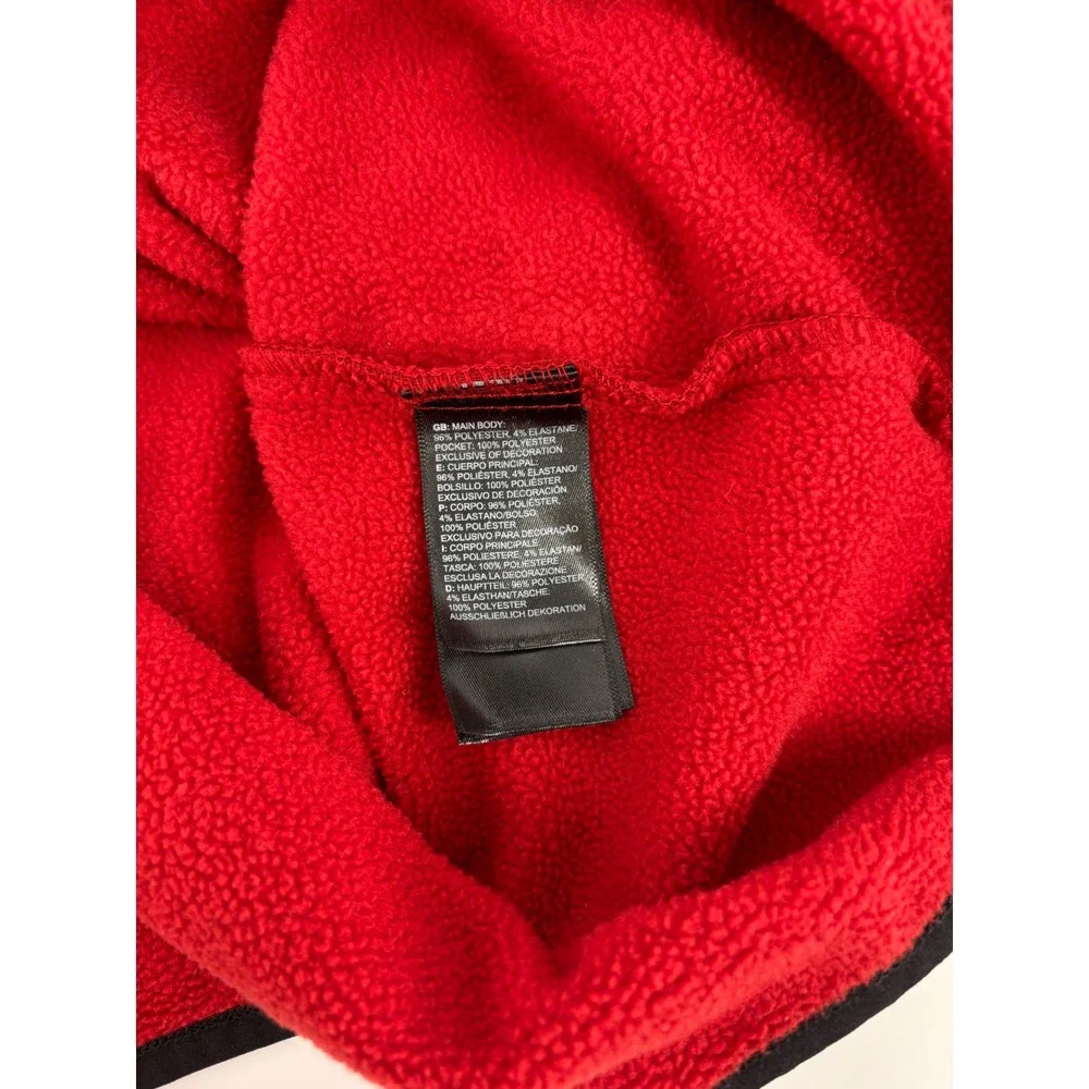 The North Face Mens Red Heathered Quarter Zip Pullover Fleece Jacket Size Medium